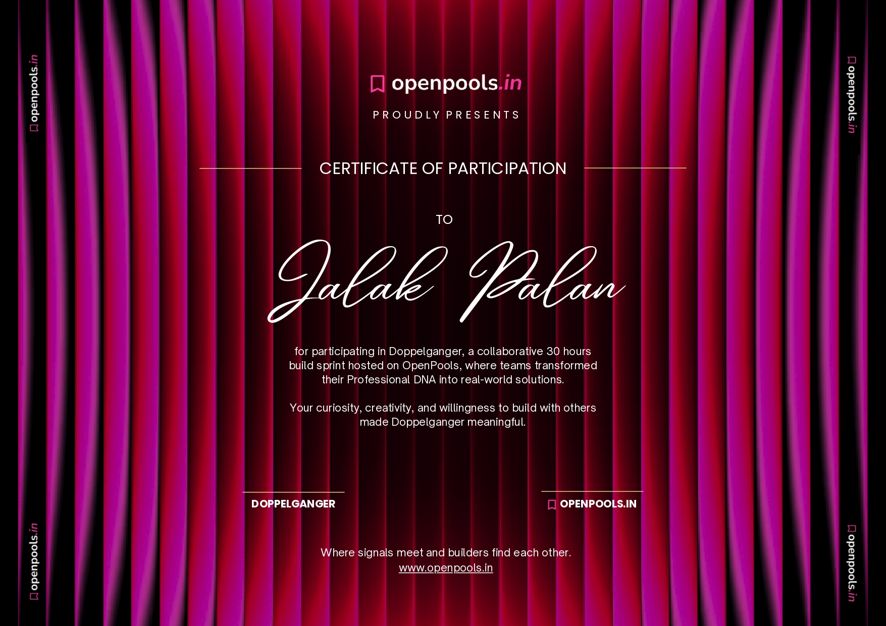 Certificate of Excellence